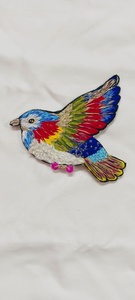 Beaded Embroidered <b>Sew</b>-<b>On</b> Bird <b>Patches</b> Handmade 3D Animal Appliques Fabric for Hats Garments Bags Shoes Wholesale Craft Supply - Product Image 5