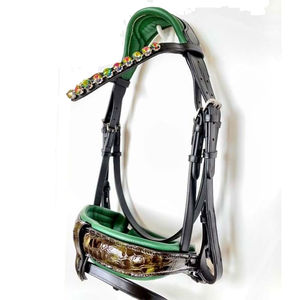 Venta al por mayor OEM: Brida de cuero de alta calidad Hashmi Sons HS-HB-033, transpirable, fácil de usar, material suave, logotipo personalizado. - Product Image 3