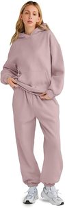 Ensemble de survêtement à capuche oversize pour femme en polaire premium, ensemble athleisure pour femme - Product Image 2