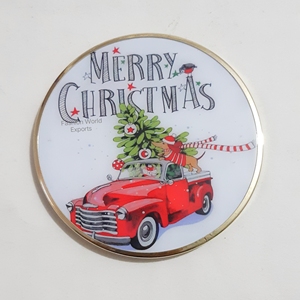 Custom Christmas Designs Luxury High Quality Wood Coasters Personalized Holiday Square Coaster <b>Set</b> Eco-Friendly Mats Pads - Product Image 4