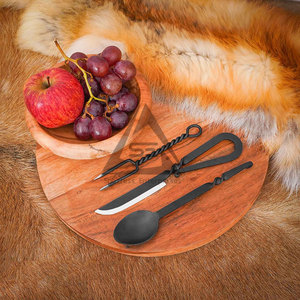 Unique Design High Quality Hand Forged Carbon Steel Camping Cutlery <b>Set</b>-Sustainable Lightweight Durable - Product Image 5