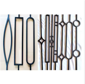 Balustre d'escalier moderne en fer noir, design ovale en boucle, embout de rampe décoratif en métal pour la décoration intérieure des escaliers - Product Image 3