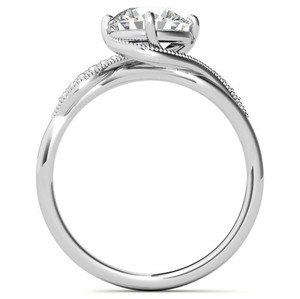 Moissanite <b>Solitaire</b> Engagement <b>Ring</b> 18K Gold Plated 925 Sterling <b>Silver</b> Prong Setting 7MM Third Party Certified Luxury Bridal - Product Image 4