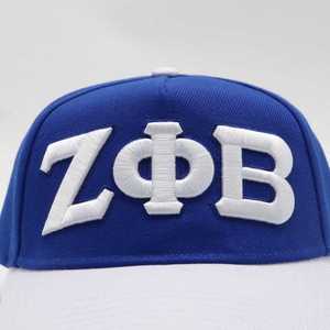 หมวกแก๊ป Zeta Phi Beta ปักลาย ZPB สีน้ำเงินขาว ปีกแบน ปรับขนาดได้ สำหรับชมรมนักศึกษา ดีไซน์ทันสมัย สวมใส่สบาย - Product Image 2