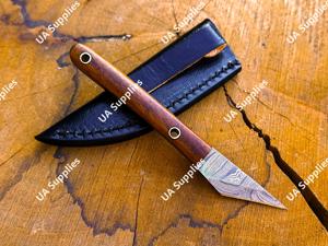 มีดพกพาอเนกประสงค์ EDC คุณภาพพรีเมียม ขนาด 2 นิ้ว ใบมีดดาบเหล็กดามัสกัส งานแฮนด์เมด คมกริบ ใช้ตัดกล่องได้ ถูกกฎหมาย เหมาะสำหรับงานไม้ DIY รับผลิตแบบ OEM - Product Image 6