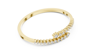Round Cut Lab Grown Diamond Open <b>Cuff</b> Bangle <b>Bracelet</b> DEF VVS 10K 14K Yellow Gold Wedding Fine Jewelry For Women ODM Wholesale - Product Image 5