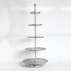 Large Metal 5 Tier Cake Stand For Party Dessert Buffet Setup With Beautiful Decorative Serving Arrangement - Product Image 2