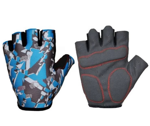 Gants de cyclisme légers et respirants en cuir à demi-doigts avec rembourrage antidérapant professionnel pour vélo, fermeture auto-agrippante imperméable - Product Image 2