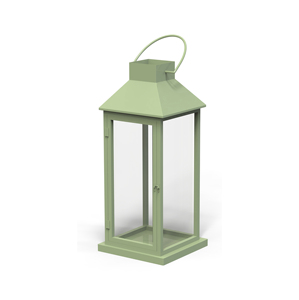 <b>Silver</b> Geometric <b>Lantern</b> with Handle for Home Decoration - Product Image 3