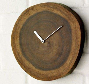 Round Wooden Quartz Wall <b>Clock</b> Minimalist Design <b>Silent</b> Analog Home Decor Living Room Use - Product Image 1