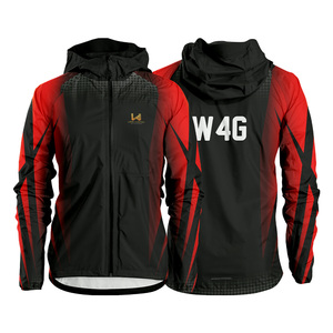 Vestes coupe-vent à capuche unisexes décontractées personnalisées pour le printemps, écologiques, respirantes, à séchage rapide, 100% nylon enduit, vêtements d'extérieur pour hommes - Product Image 6