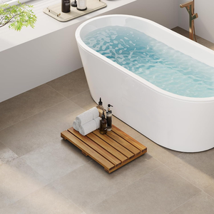 Alfombra de baño antideslizante de madera de acacia para ducha, alfombra de madera para baño, piscina, spa y exteriores de Vietnam. - Product Image 3