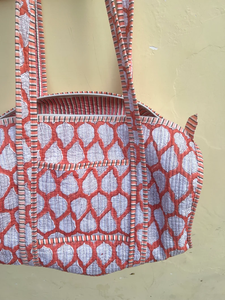 Wholesale Lightweight Quilted Bohemian Style Solid Color Tote Bag Large Capacity Cotton Shoulder Handbag Women All Seasons Open - Product Image 2