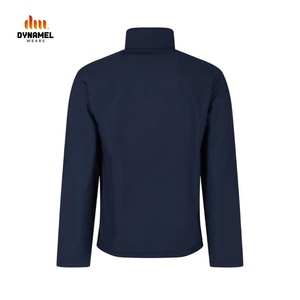 Veste Softshell Homme Bleu Marine Foncé Tendance Imperméable Longue pour l'Extérieur Personnalisable avec Logo Fermeture Éclair Respirante - Product Image 2