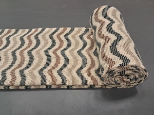 Hot Sale Premium Chevron Zig-Zag Crochet Knit <b>Fabric</b> by the Yard - Black, Deep Brown, Heather Grey, and Cream Material - Product Image 5