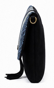 Bolso Bandolera de Piel Genuina Estilo Boho Tribal para Mujer, con Borlas y Solapa, 3ltr, Logotipo Personalizado OEM, Venta al Por Mayor - Product Image 2