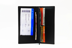 Premium Custom Designer Card <b>Holder</b> High Quality Long Multi Card Wholesale Genuine Leather Men's Travel <b>Wallet</b> Low MOQ Business - Product Image 3