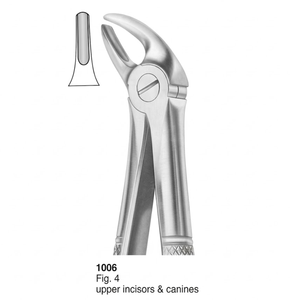 Forceps d'extraction Fig. 4 incisives supérieures et canines (modèle anglais) |   Acier inoxydable de qualité supérieure - Product Image 1