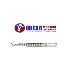 Pinzas para extensiones de pestañas en forma de L de acero inoxidable Diamond Grip - Product Image 2