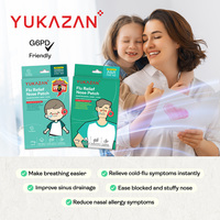 Patch nasal Yukazan pour enfants, soulagement de la grippe, 6 unités, patch aux huiles essentielles non médicamenteux pour nez bouché et étouffant