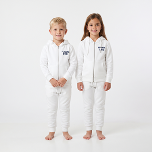 Conjunto de Sudadera con Capucha y Pantalones de Algodón Grueso para Niños, Color Blanco Sólido, Ropa Deportiva Informal para Jóvenes - Product Image 1