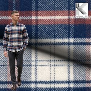 Camisa de Franela para Hombre, 100% Algodón, 205 g/m², a Cuadros, Sarga 2/2, Manga Larga, OEM, ODM - Product Image 3