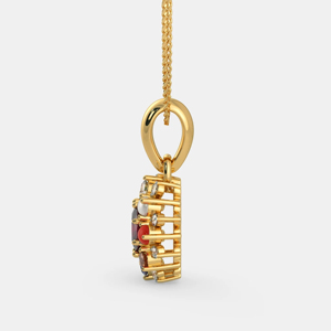 Collar con Colgante Chapado en Oro para Mujer, con Diseño de Flor de Cristal y Diamantes de Imitación, Cadena de Serpiente, Joyería Clásica para Uso Diario - Product Image 3