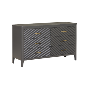 Commode moderne à 6 tiroirs en bois de pin massif CAIRNDALE, écologique, durable, multi-usages, pour chambre à coucher et salon - Product Image 1