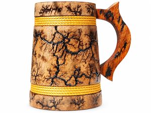 Mug à boire en bois artisanal pour l'eau, au design élégant et surface polie lisse, pour un usage domestique quotidien. - Product Image 5