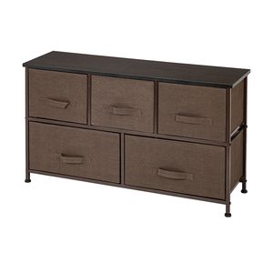 Comò Moderno a 2 Livelli per Cameretta, Armadio Organizzatore Ampio con 5 Cassetti in Tessuto Facili da Estrarre, Struttura in Metallo, Unità Multiuso - Product Image 1