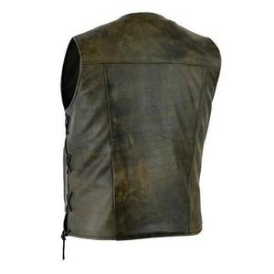 Chaleco de Cuero Genuino para Hombre, Transpirable, Cálido e Impermeable para Otoño e Invierno, con Diseño sin Mangas y Bolsillos Decorativos - Product Image 3