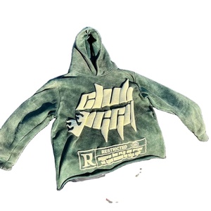 Sudadera con Capucha Personalizada al por Mayor para Hombre y Mujer, con Estampado 3D en Relieve, 500GSM, Gruesa, Oversize, Lisa, con Relieve - Product Image 1