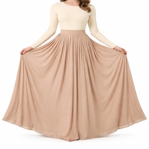 Minifalda Plisada de Gasa para Mujer, Cintura Alta, Elegante, Color Sólido, para Todas las Temporadas, Suave, 100% Poliéster, Diseño Asimétrico de Lujo - Product Image 5