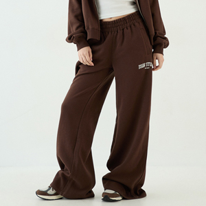 Pantalones Deportivos Anchos y Holgados para Mujer, de Poliéster y Algodón, Estilo Urbano, Diseño Personalizado, Fabricante OEM, Venta al Por Mayor - Product Image 1