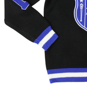 Suéter Negro de Lana con Cuello en V Zeta Phi Beta, Bordado con Letras Griegas ZPB, Ribete Acanalado, Prenda de Punto Premium para Mujer - Product Image 5