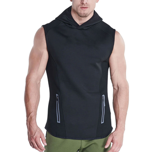 <b>Men</b> Gym Wear Comfortable Long Sleeve Workout Top Breathable Gym Hoodie Wholesale New Design Winter <b>Sleeveless</b> Training Hoodies - Product Image 4