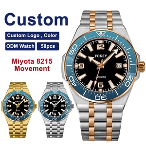 นาฬิกาข้อมือผู้ชายอัตโนมัติคุณภาพสูงระดับหรูหรา OEM ODM สำหรับธุรกิจ  โลโก้สั่งทำได้  กลไกญี่ปุ่น <span class=keywords><strong>Miyota</strong></span> 8215 พร้อมปฏิทิน - Product Image 1