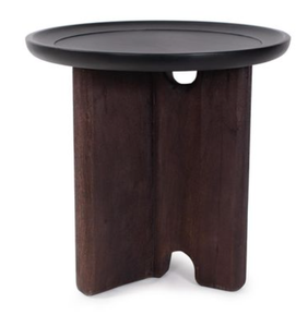 Mesa de Centro Redonda de Madera de Lujo LMB con Acabado Oscuro, Diseño Moderno para Sala de Estar - Product Image 2