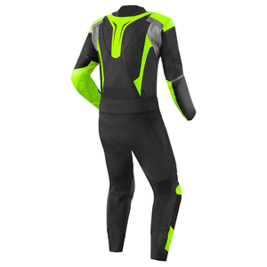 Ensemble de course unisexe personnalisé 2 pièces en cuir de vachette véritable multicolore, coupe-vent, séchage rapide, respirant, manches longues, été - Product Image 1
