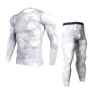 Ensemble de compression haute performance pour hommes, vêtements de sport respirants en tissu extensible pour l'entraînement athlétique - Product Image 6
