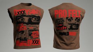 Camiseta Personalizada con Logotipo, Diseño Vintage, Impresión Digital, Sin Mangas, Estilo Urbano, Hip Hop, Transpirable, Sólida, Informal para Hombre - Product Image 3