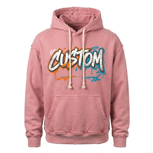 เสื้อฮู้ดดี้แบบหนา 500GSM ทรงหลวมไหล่ตก ผ้าฝ้ายฟลีซ สตรีทแวร์ รับผลิตแบบ OEM พร้อมสกรีนโลโก้ตามสั่ง - Product Image 3