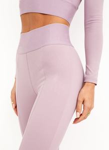 Conjuntos de Yoga de entrenamiento informal para mujer de alta calidad 2024, cintura media, seda, sin costuras, ropa de gimnasio, pantalones de Yoga estampados con Logo de talla grande - Product Image 5