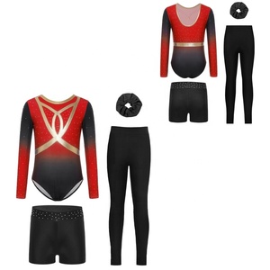Conjuntos de Leotardos de Danza Contemporánea, Gimnasia y Patinaje Artístico para Niñas de 6 a 16 Años, para Clases de Danza, Entrenamientos y Espectáculos - Product Image 5