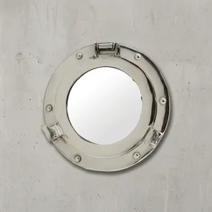 <b>Silver</b> Porthole <b>Mirror</b> Nautical <b>Wall</b> <b>Mirror</b> Round Decorative Ship Window <b>Mirror</b> Coastal Marine Home Decor - Product Image 6