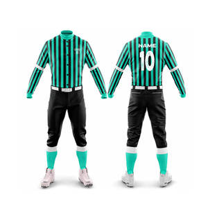 Uniforme de Béisbol de la Mejor Calidad, 100% Poliéster, para Hombre, Ropa de Verano, Transpirable, de Secado Rápido, con Nombre de Equipo Personalizado - Product Image 1