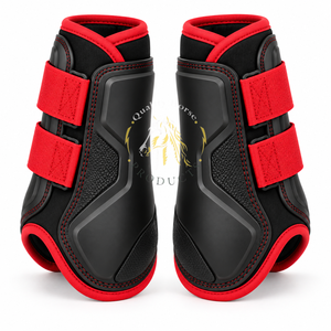 Botas de cepillado para caballos diseñadas con materiales ligeros, forro suave y cierres ajustables para el ejercicio diario y uso en establos. - Product Image 3