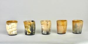 Verre à shot en corne de buffle naturelle, artisanal, avec agate, style OX/Buffalo Love, pour bière - Product Image 3