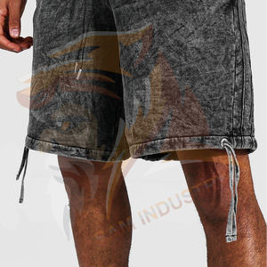 Shorts en denim pour homme, coupe droite, légers, en mélange de coton respirant et à séchage rapide - Product Image 6