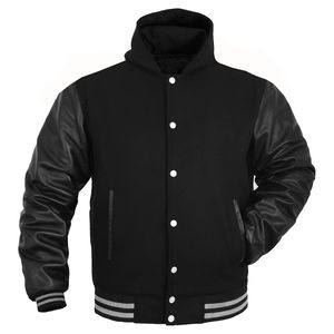 Nueva Chaqueta Varsity con Cuello Alto Recubierto a la Moda para Hombre, Precio Económico al por Mayor, Chaqueta de Invierno con Logotipo Frontal Elegante, 100% Lana - Product Image 6
